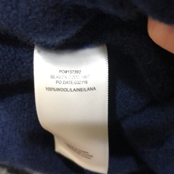 Mills Supply Wool Sweater Size Large Gray Blue Colorblock - Picture 8 of 8